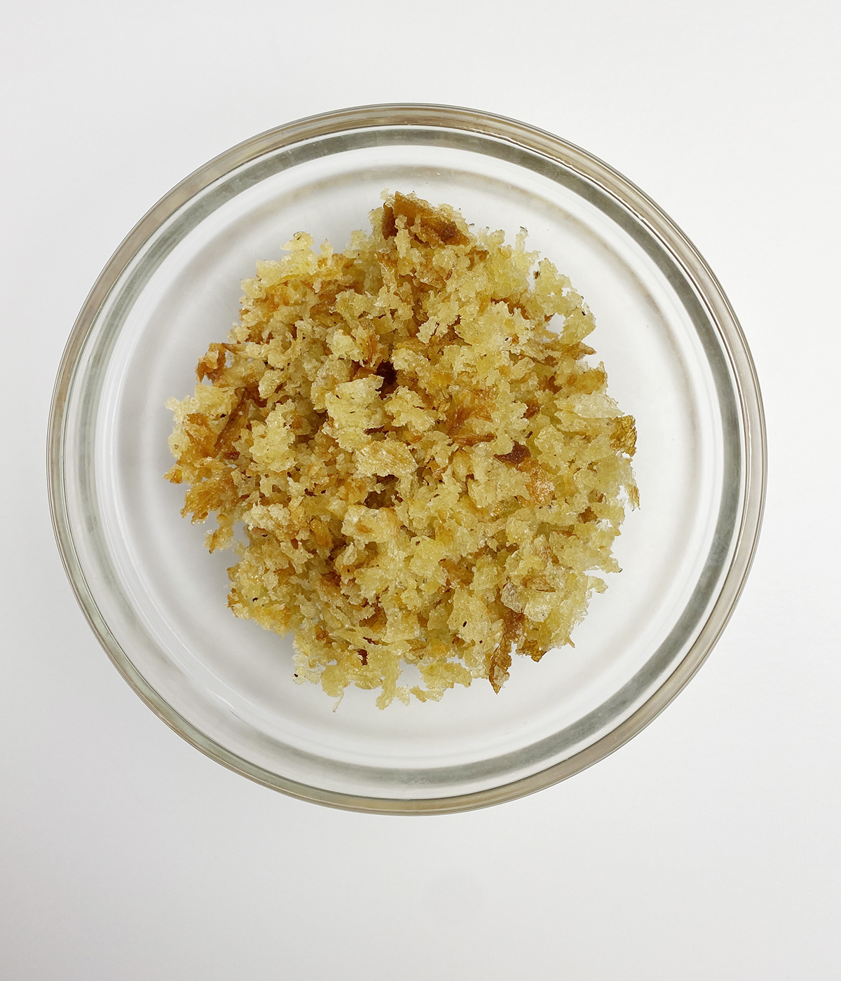 Toasted breadcrumbs in a bowl.