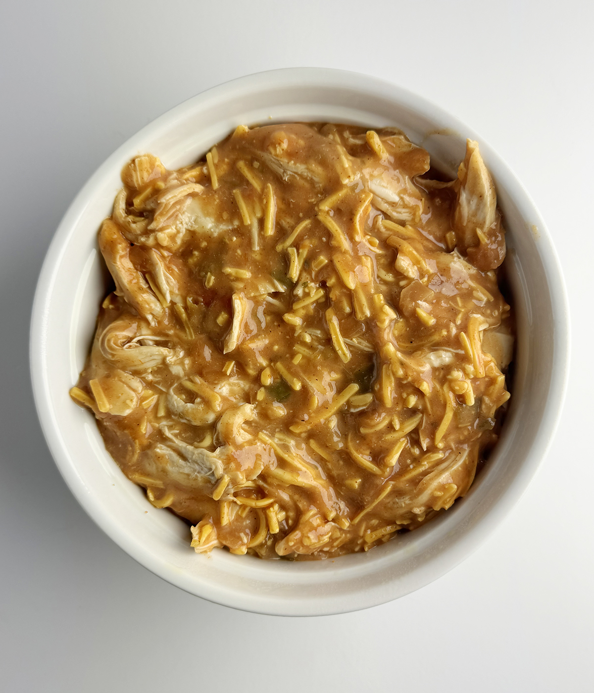 Chicken layer of Dorito Chicken Casserole.
