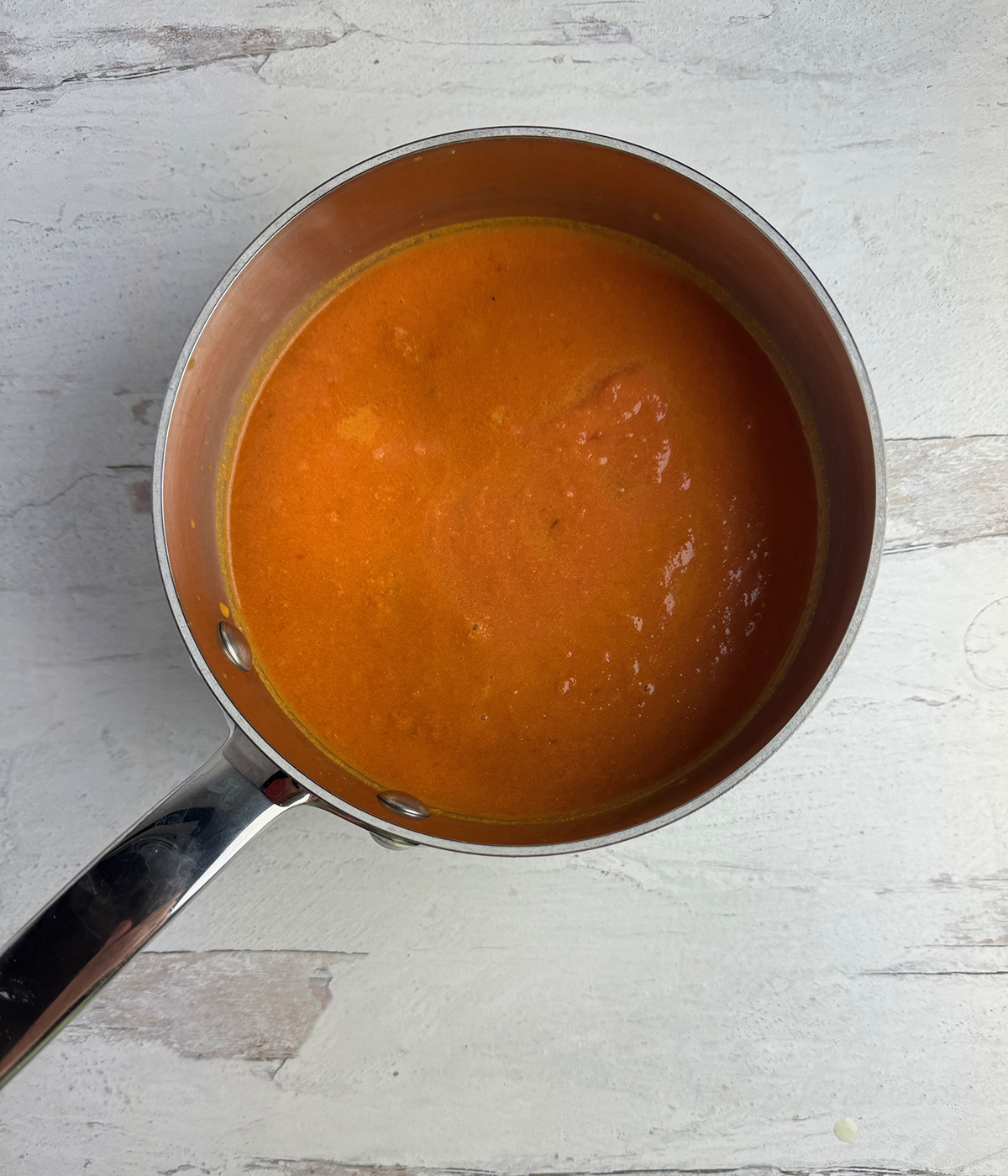 Tomato sauce in a pot.