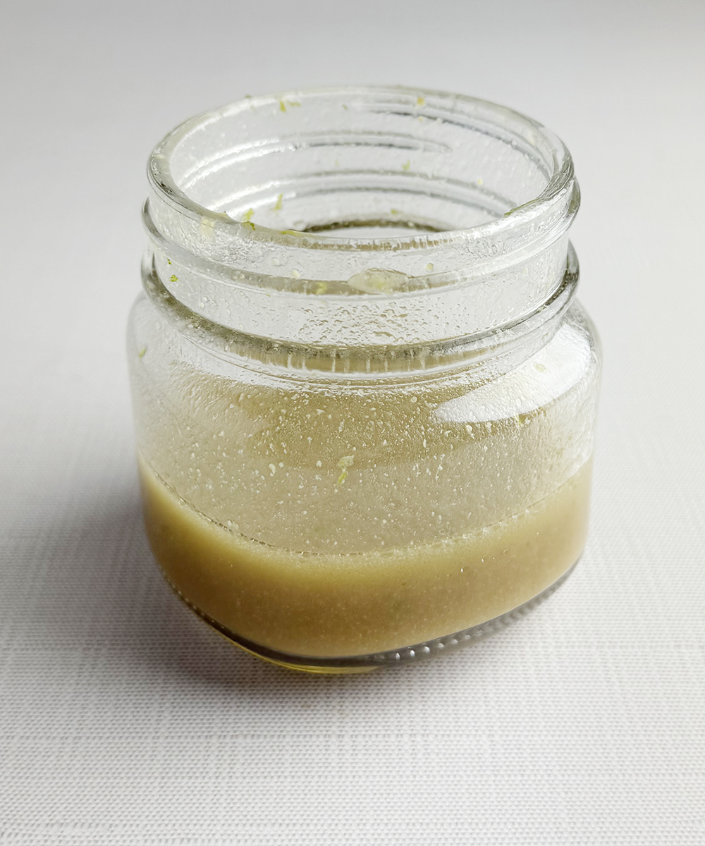 Salad dressing in a jar.